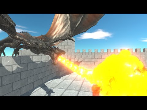 NEW UNIT DRAGON Fire Breath vs ALL UNITS in Mountain Castle Animal Revolt Battle Simulator