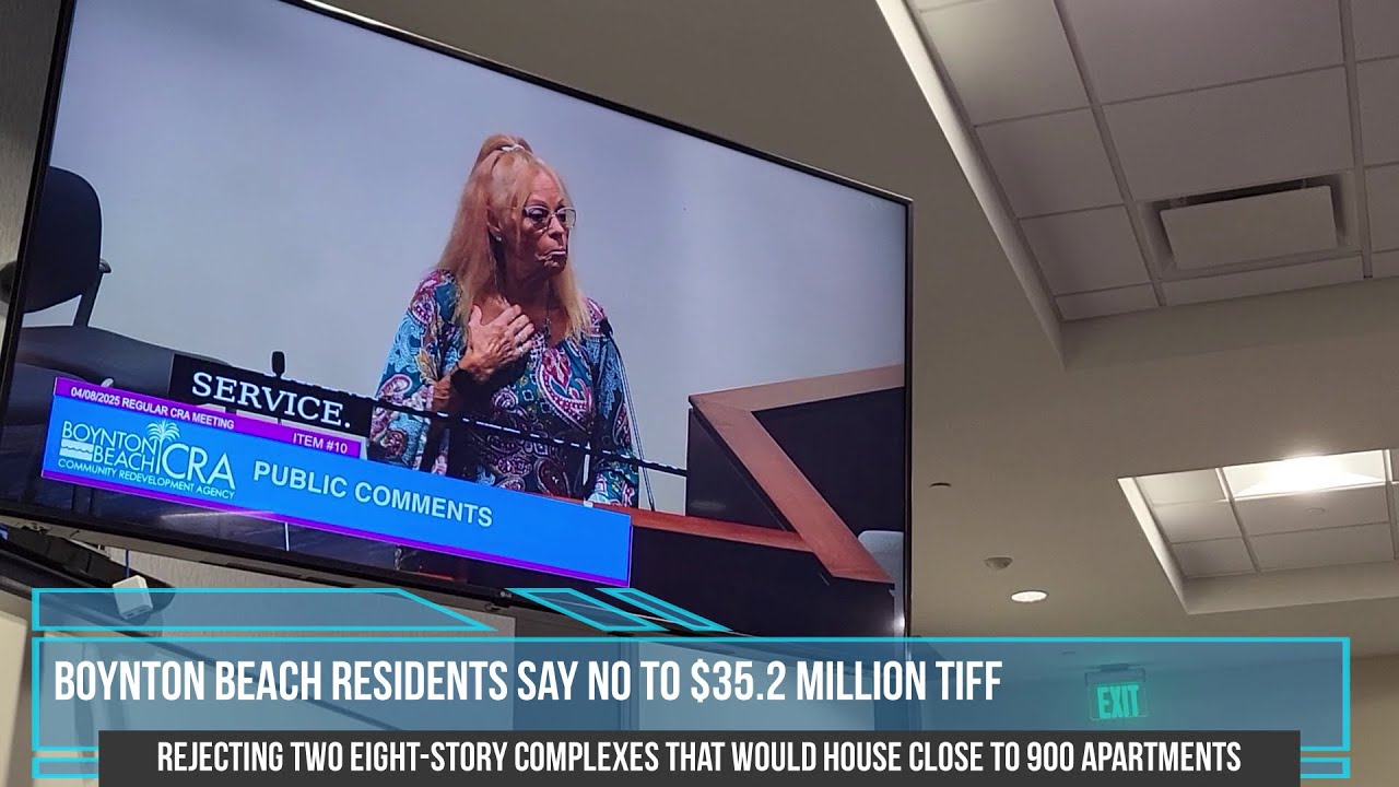 Boynton Beach Residents say No to $35 2 million TIFF