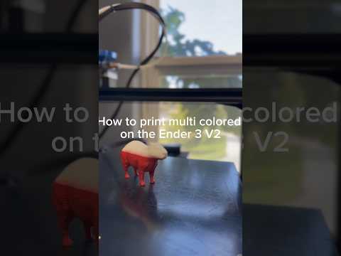 How to 3d print multi colored prints with the Ender 3 v2. Printing red and white capybara.