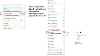 STOP all new emails going to deleted items folder on Outlook