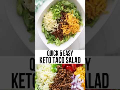 keto taco salad recipe || low carb taco salad recipe #Shorts #ketorecipes #ketotacosalad #ketodiet