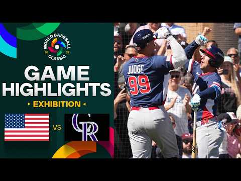 United States vs. Rockies 2026 World Baseball Classic | Exhibition Game Highlights