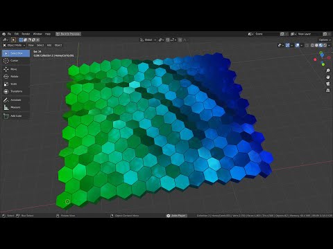 Blender Tutorial - Hexagon ripple effect