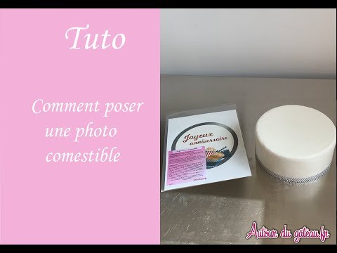 Comment poser une photo comestible sur un gâteau.