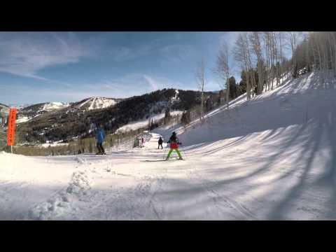 Hudson mowing down snowboarder