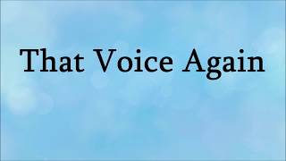 Peter Gabriel - That Voice Again - Lyrics