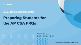 Preparing Students for the AP CSA FRQs thumbnail