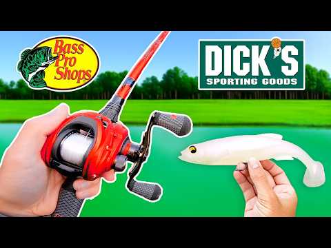 $100 Bass Pro Shops vs Dick's Budget Fishing Challenge