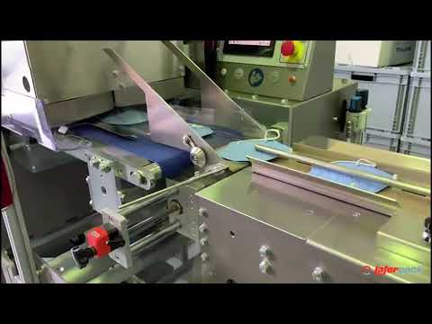Laferpack packaging machine Planet B for FFP2 masks with auto feeder / Caricamento automatico FFP2