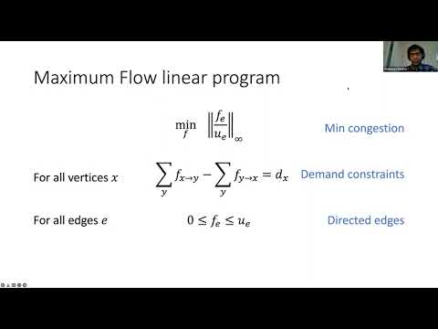 A&C Seminar: Sushant Sachdeva - Almost linear time algorithms for max-flow and more