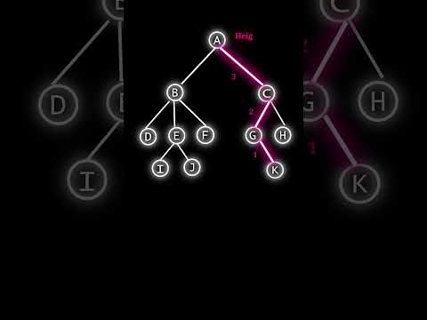 Height of Tree with Visuals  #shorts #dsa #computerscience  #engineering #tree #cse #algorithms