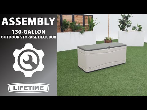 Lifetime 130-Gallon Outdoor Storage Deck Box | Lifetime Assembly Video