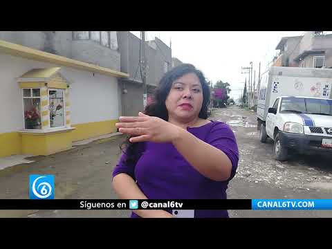 Vecinos de Jardines de Chalco, exigen al gobierno municipal rehabilitar calle Nochebuena