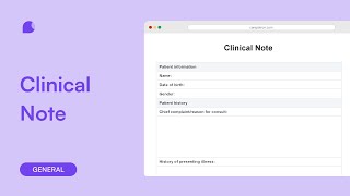How to write clinical note?