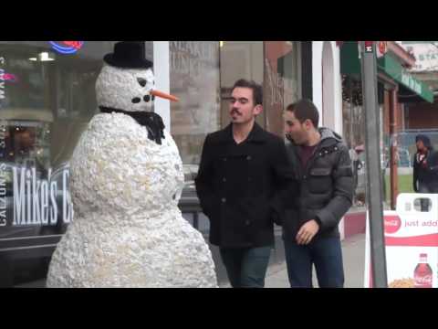 Scary Snowman Prank   Guys Getting Scared Prank Compilation