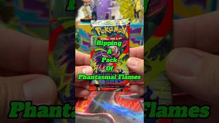Ripping a pack of Phantasmal Flames. Can we get something out of one pack? #fyp #pokemon #pokemontcg