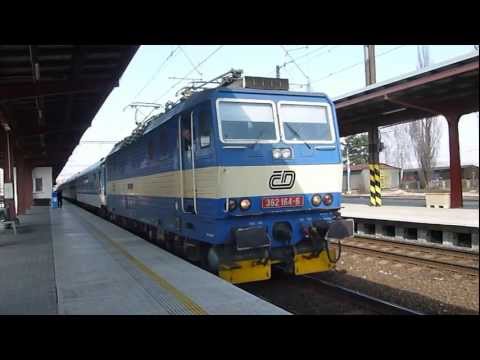 ČD 362.164 - Odjezd vlaku R 679 - Kolín, 16.3.2013