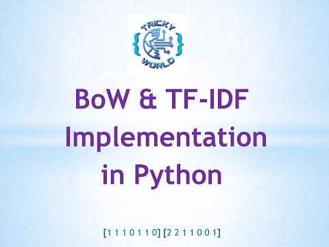 Bow Tf Idf Implementation In Python Using Countvectorizer And Tfidfvectorizer