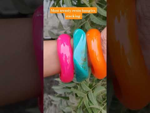 Most Loved Resin Designer Bangles Stack for Women and Girls