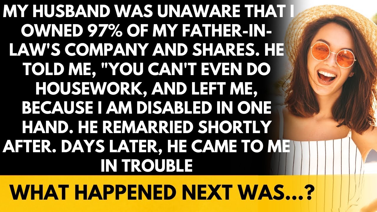 Hubby didn't know I owned 97% of my FIL's shares. Now I can't bear your illness anymore,We divorced.
