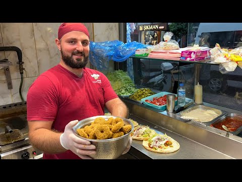 FALAFEL SANDWICH WRAPS! | Delicious Middle Eastern Vegetarian Street Food In ISTANBUL