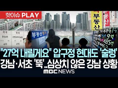 &quot;27억 내릴게요&quot; 압구정 현대도 &#39;술…