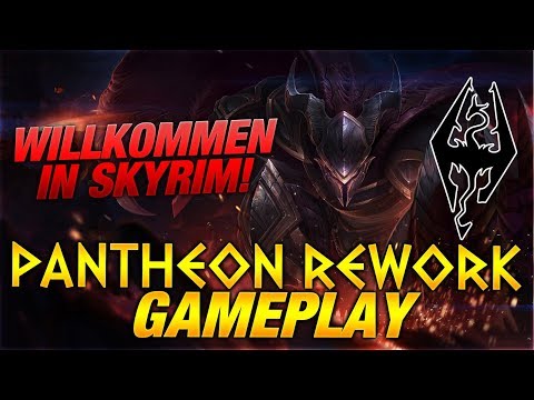 WILLKOMMEN IN SKYRIM! Pantheon Rework PBE Gameplay [League of Legends]