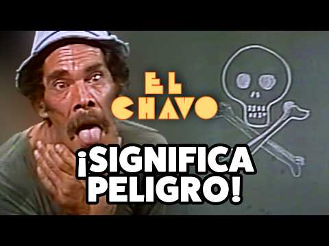 Don Ramón teaches about the danger symbol | El Chavo del 8