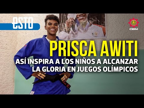 Prisca Awiti, medallista olímpica de judo, anima a alumnos en la escuela de su novio King Brothers