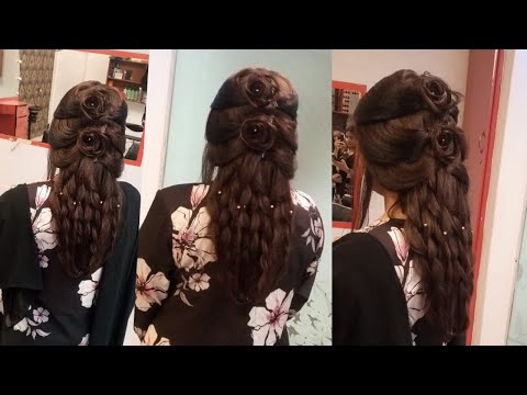 floral mermaid hairstyle tutorial easy, hairstyle for girls, hairstyle tutorial easy - Syeda Umaima