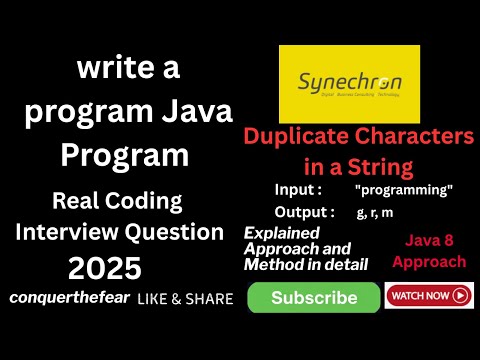 Real Java Coding Interview Question Java 8 Streams Find Duplicate Characters In A String Program