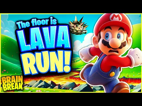 Super Mario Run 🔥 The Floor is Lava 🔥 Spring Brain Break Chase 🔥 Just Dance 🔥 Matthew Wood