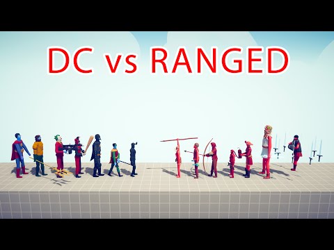 DC TEAM Team vs RANGED Team - Totally Accurate Battle Simulator TABS