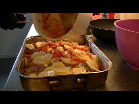 flødekartofler med oksekød