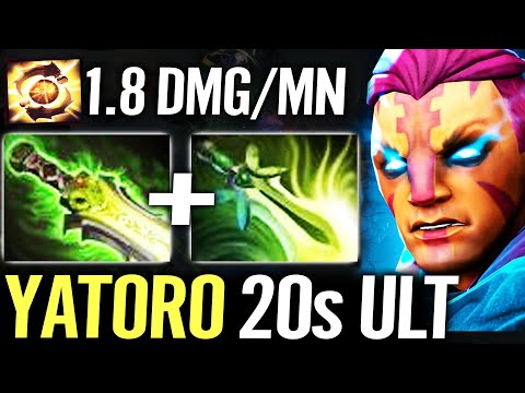 🔥 YATORO Anti Mage -70% CD — 20sec CD ULT 1.8 DMG/Mana Ethereal Blade Imba Build Dota 2 Pro