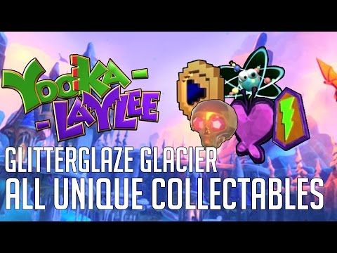 Yooka-Laylee GLITTERGLAZE GLACIER ALL UNIQUE COLLECTABLES LOCATIONS