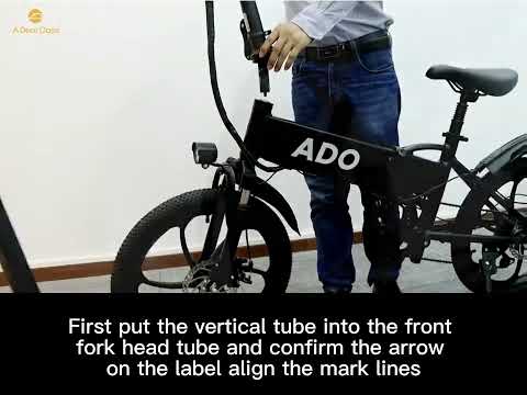 ADO EBIKE Install the STANDPIPE HEAD TUBE/Handlebar A16, A20, A20F