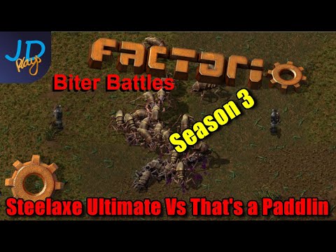 Factorio PvP Biter Battles | Season 3 Match 9 That's a paddlin vs Baguette