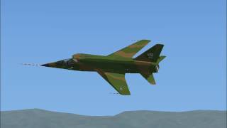 FSX:SE North American F-107A "Ultra Sabre" takeoff from Holloman Air Force Base