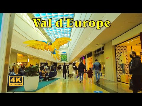 Caminhando em Val d'Europe, La Vallee Village [4K UHD]
