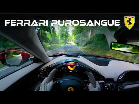 Ferrari Purosangue (715 HP) V12 SUV driven through mountain roads (4K)