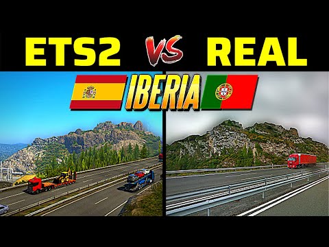 Iberia DLC vs Real Life | ETS2 Iberia DLC Rocks & Vegetation vs Real Life Locations | Iberia Map DLC