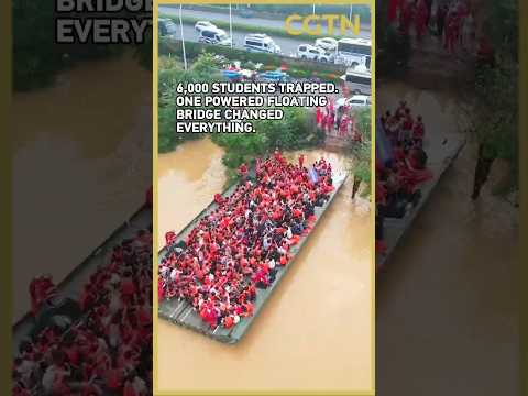 Watch: 6,000 trapped by Typhoon Maysak evacuated on 60-meter pontoon bridge