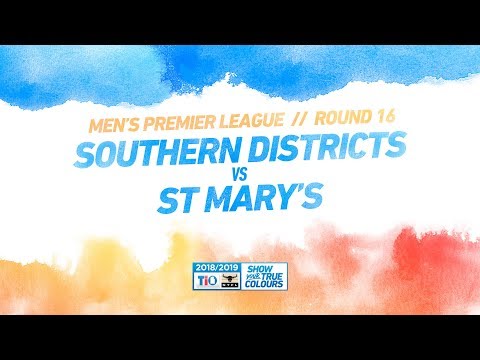 Southern Districts vs St Mary's: Round 16 - Men's Premier League: 2018/19 TIO NTFL