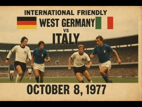West Germany vs Italy | Full Match | International Friendly | October 8, 1977