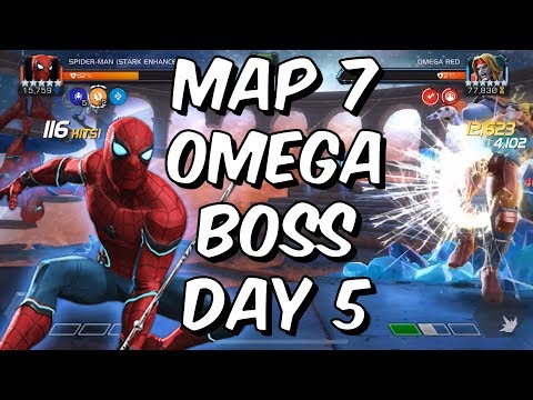 Map 7 Day 5 Omega Red Boss One Shot /w Stark Enhanced Spider-Man! - Marvel Contest of Champions