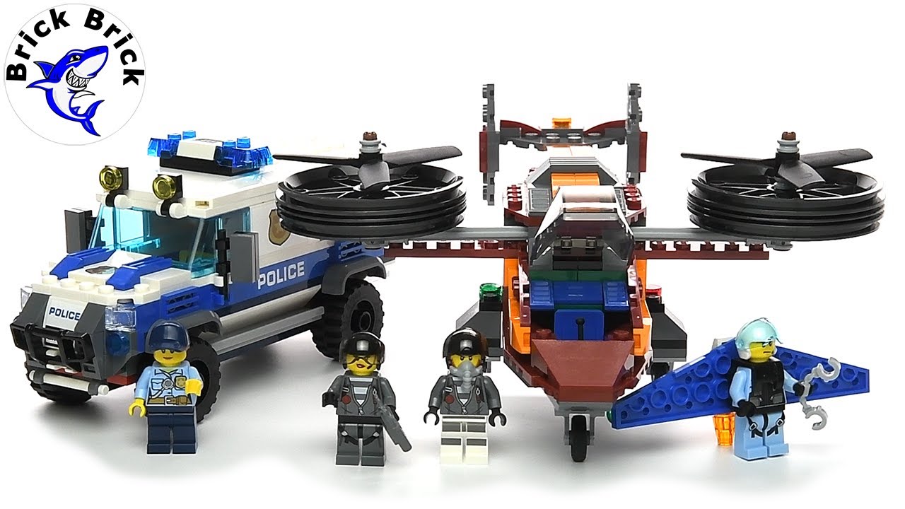 YouTube thumbnail: LEGO City 60209 Sky Police Diamond Heist - Speed Build Review