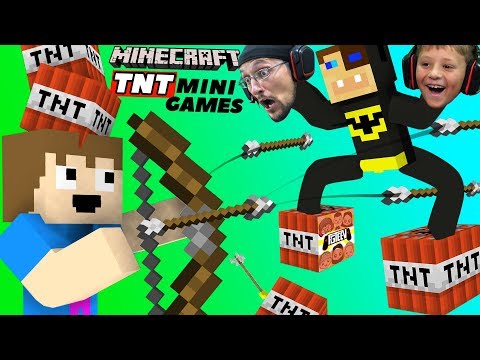 FGTeeV - FGTEEV MINECRAFT TNT Mini-Games! (Bow Spleef, TNT Race Run & More Hypixel)