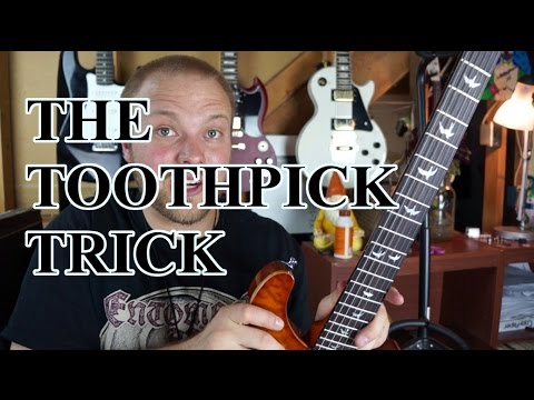 HOW TO FIX A STRIPPED HOLE ON A GUITAR-THE TOOTHPICK TRICK