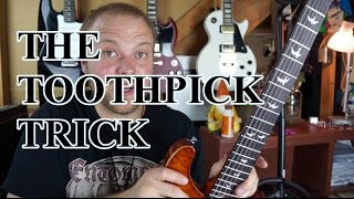 HOW TO FIX A STRIPPED HOLE ON A GUITAR-THE TOOTHPICK TRICK